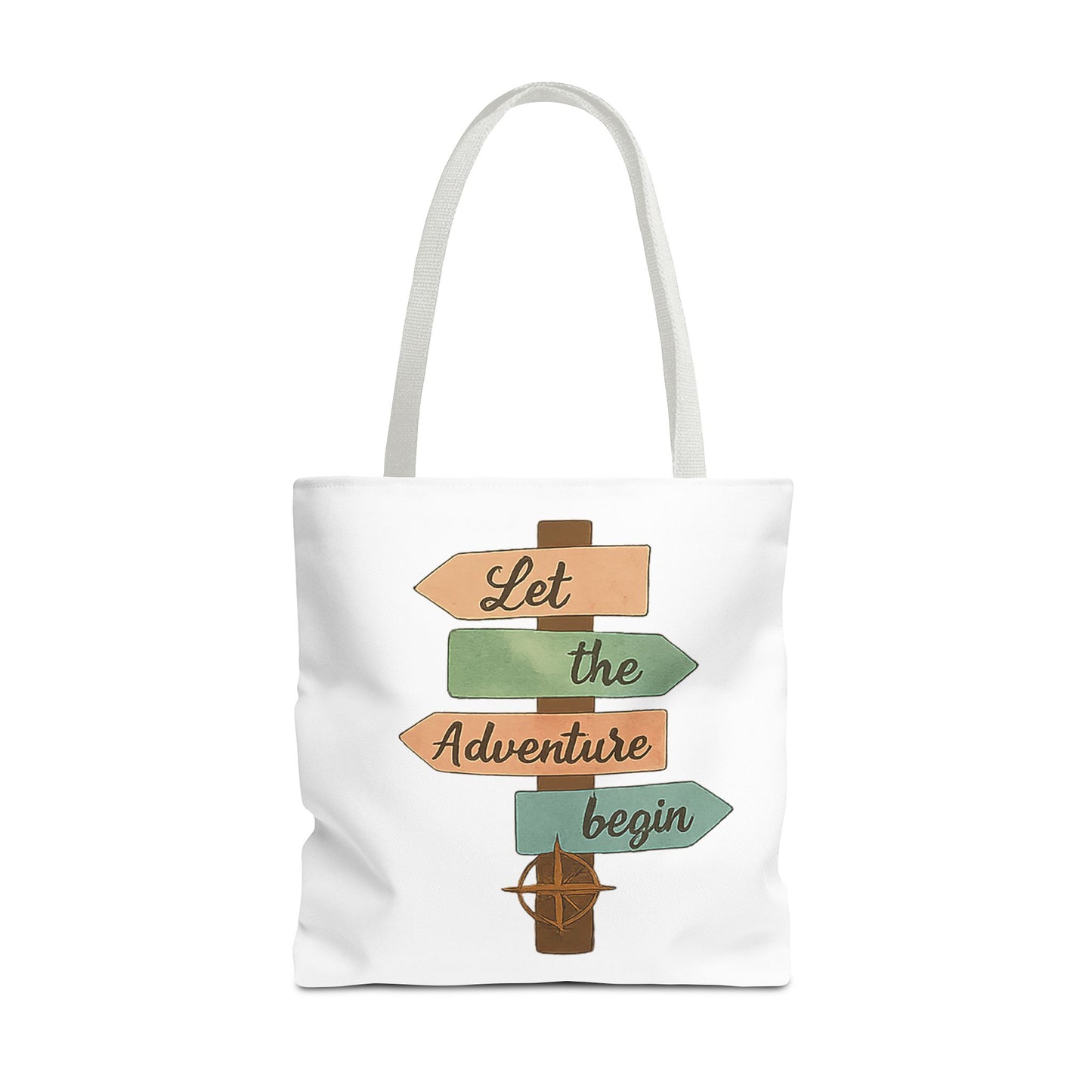 Let the Adventure Begin Tote Bag — Wayfinding Signpost