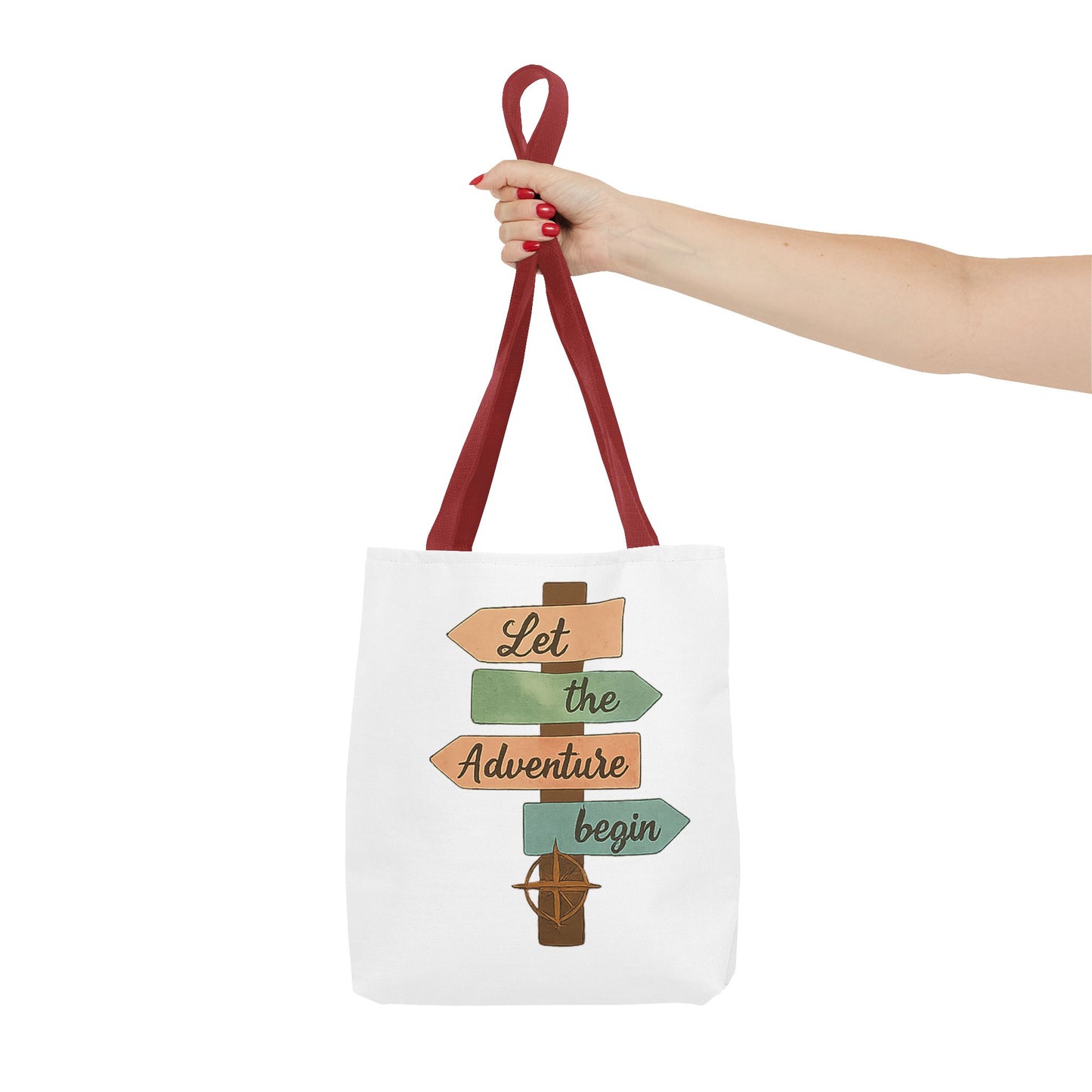 Let the Adventure Begin Tote Bag — Wayfinding Signpost
