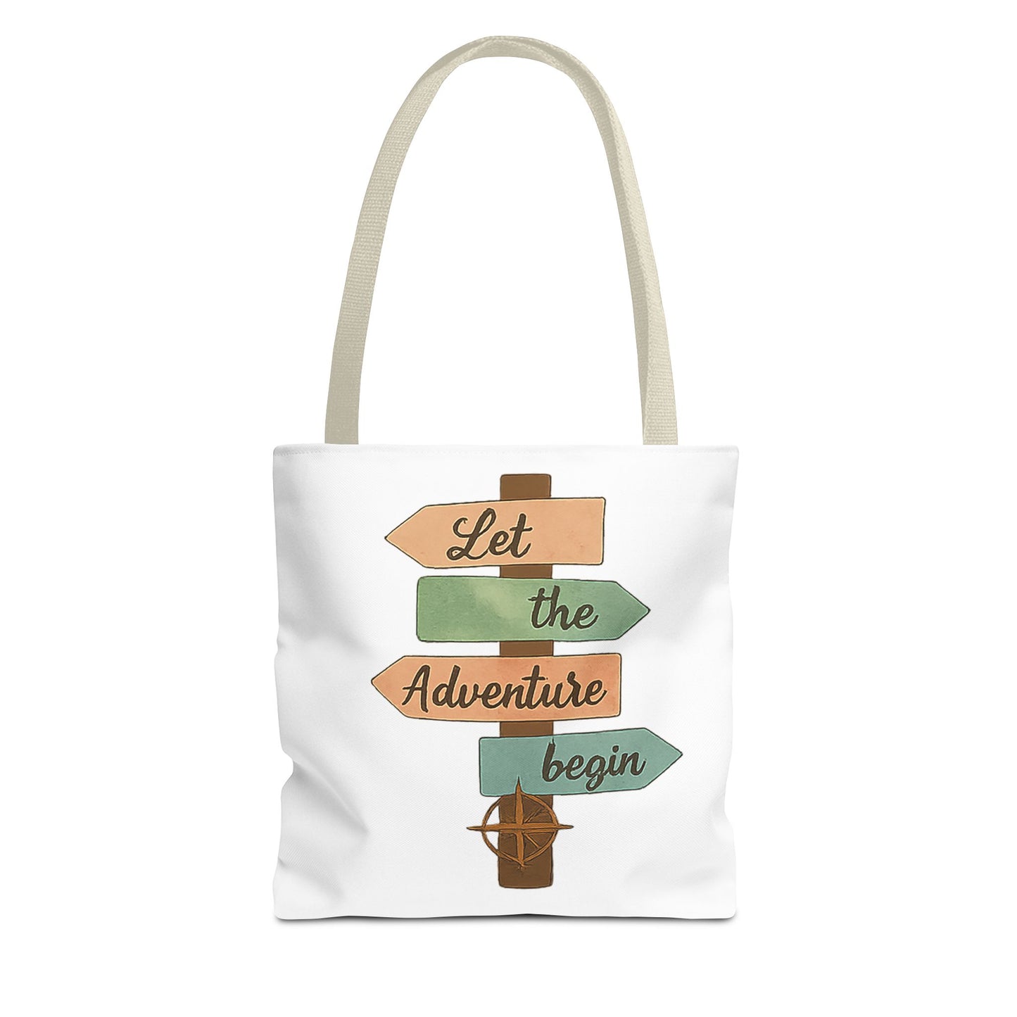 Let the Adventure Begin Tote Bag — Wayfinding Signpost