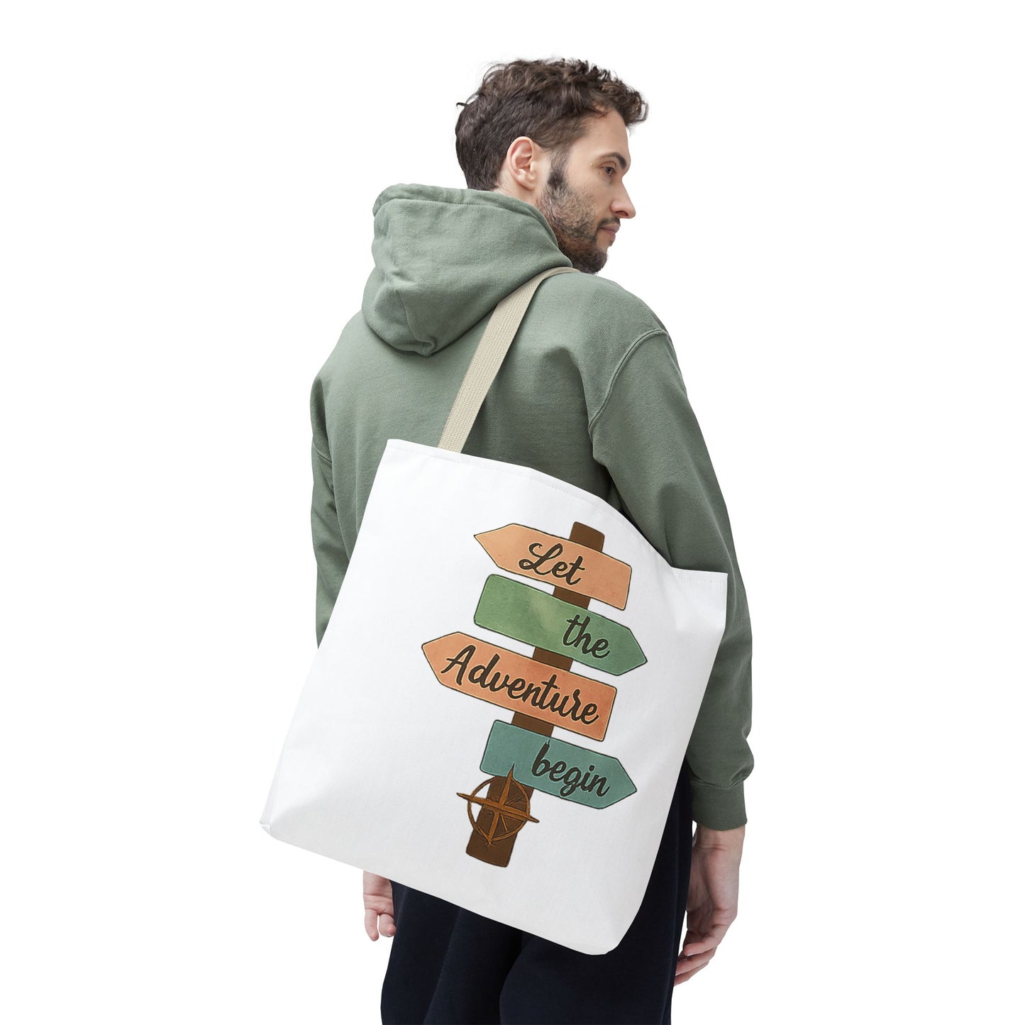Let the Adventure Begin Tote Bag — Wayfinding Signpost