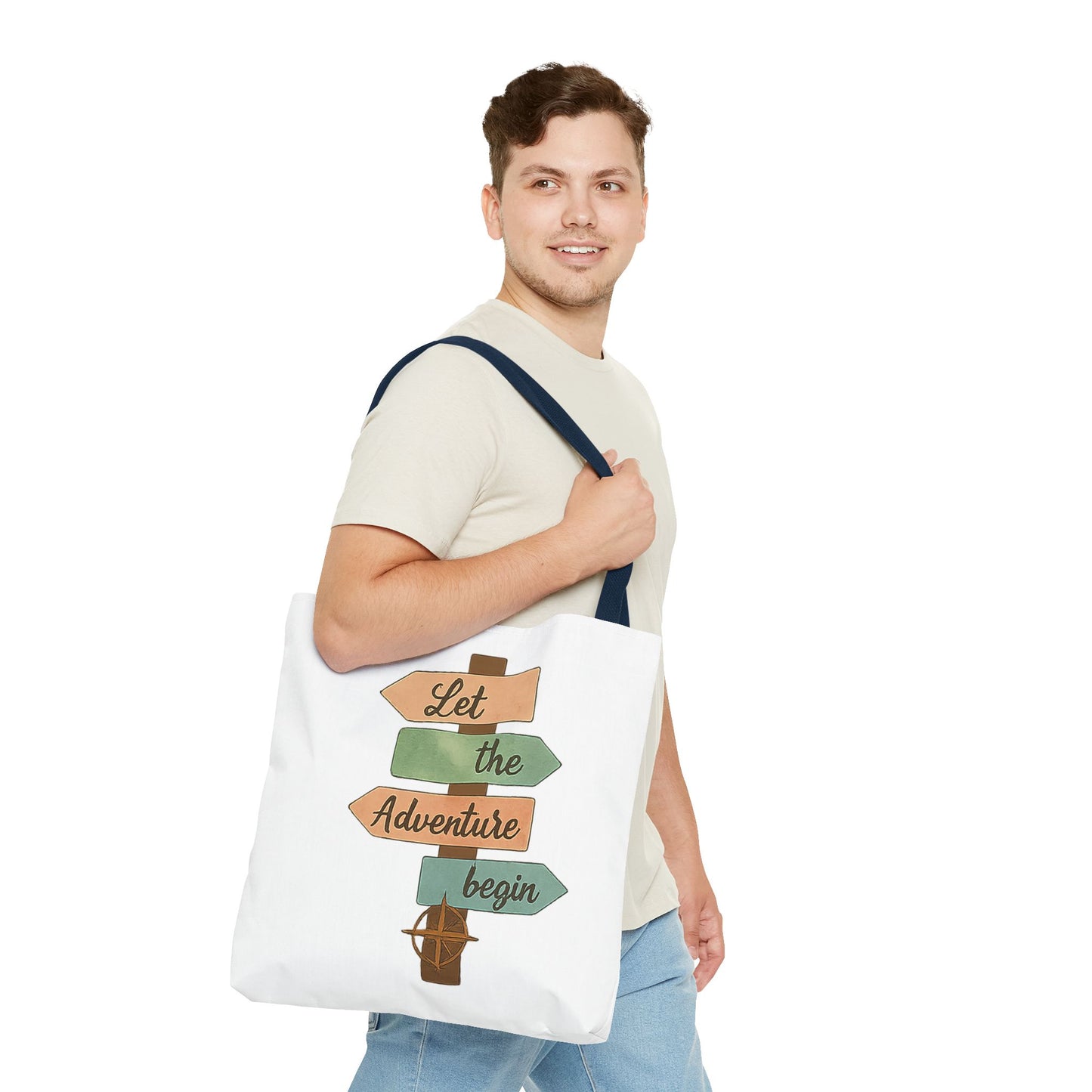 Let the Adventure Begin Tote Bag — Wayfinding Signpost