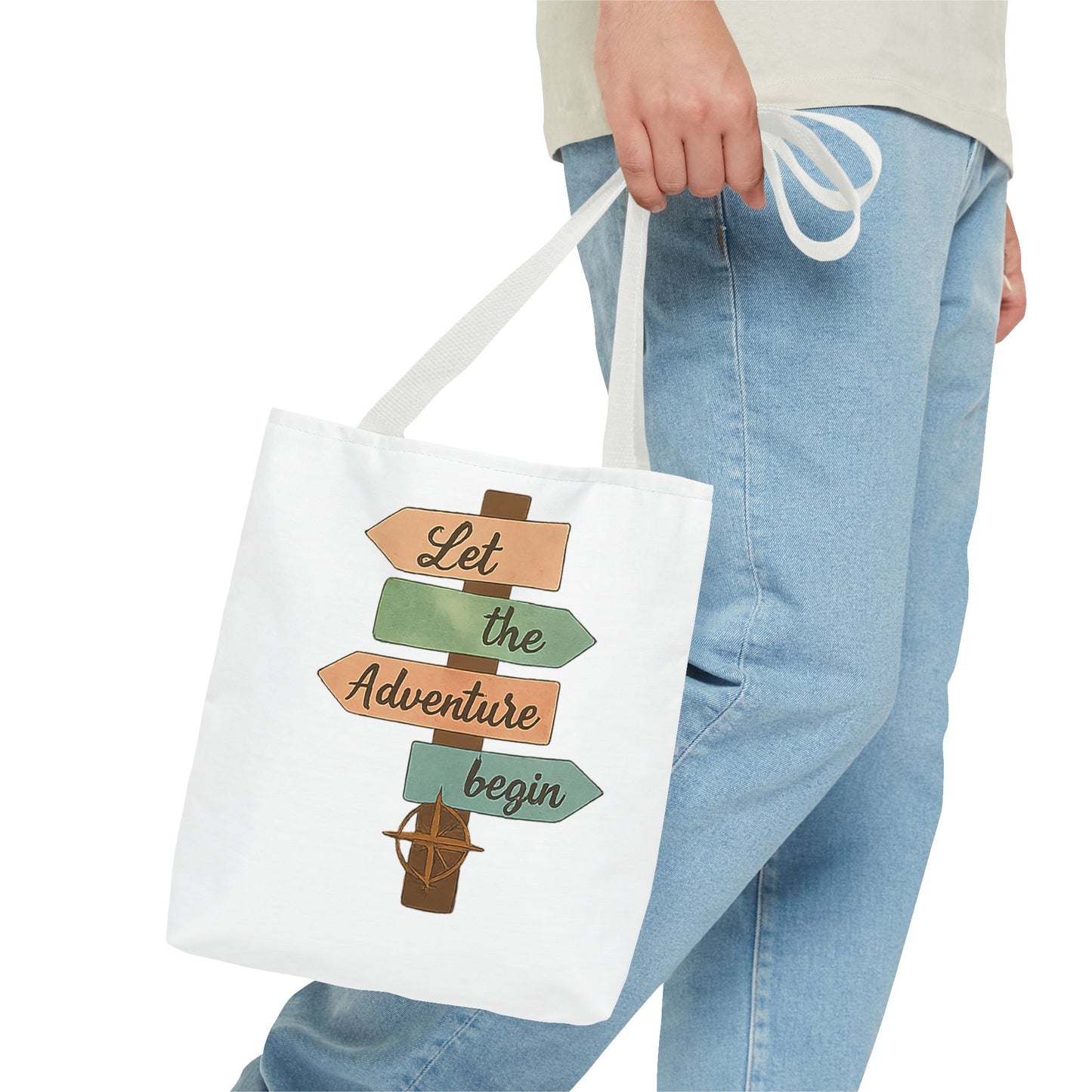 Let the Adventure Begin Tote Bag — Wayfinding Signpost