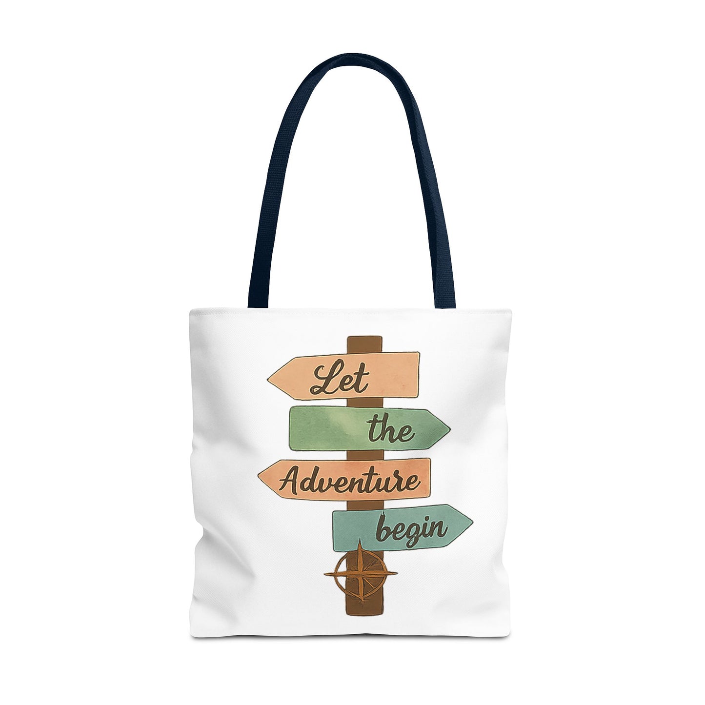 Let the Adventure Begin Tote Bag — Wayfinding Signpost