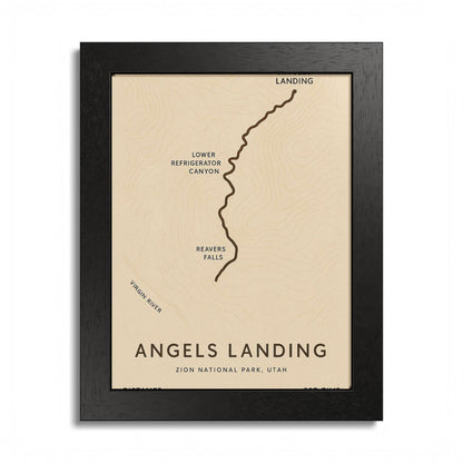 Angels Landing Trail Map Print — Zion National Park Wall Art