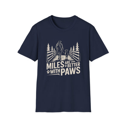 Outdoor Essential T-shirt – Miles Are Better With Paws Gift Designed For The Outdoors