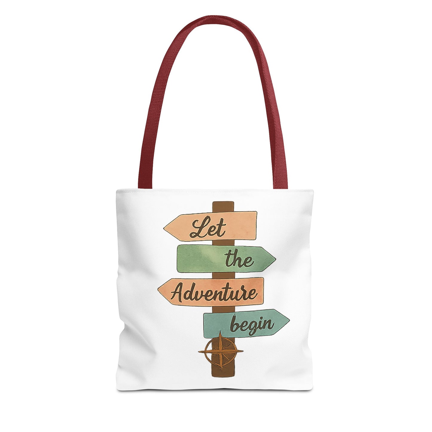 Let the Adventure Begin Tote Bag — Wayfinding Signpost