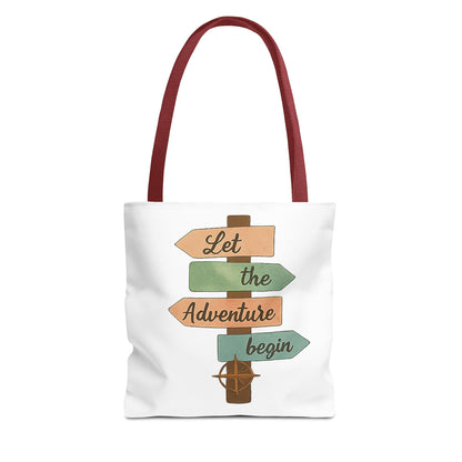 Let the Adventure Begin Tote Bag — Wayfinding Signpost