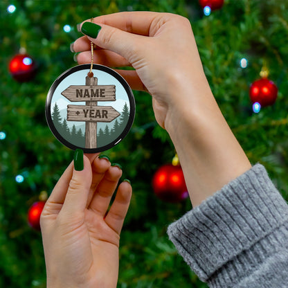 Trail Marker Post Ornament Christmas Ornament – Unique Holiday Decor