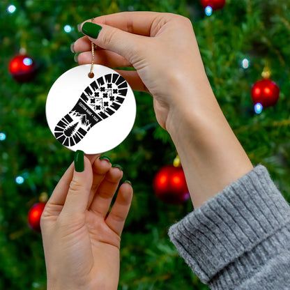 Hiking Boot Print Christmas Ornament – Unique Holiday Decor