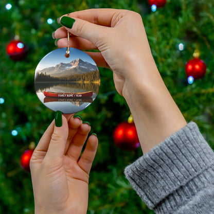 Canoe on the Lake Ornament Christmas Ornament – Unique Holiday Decor