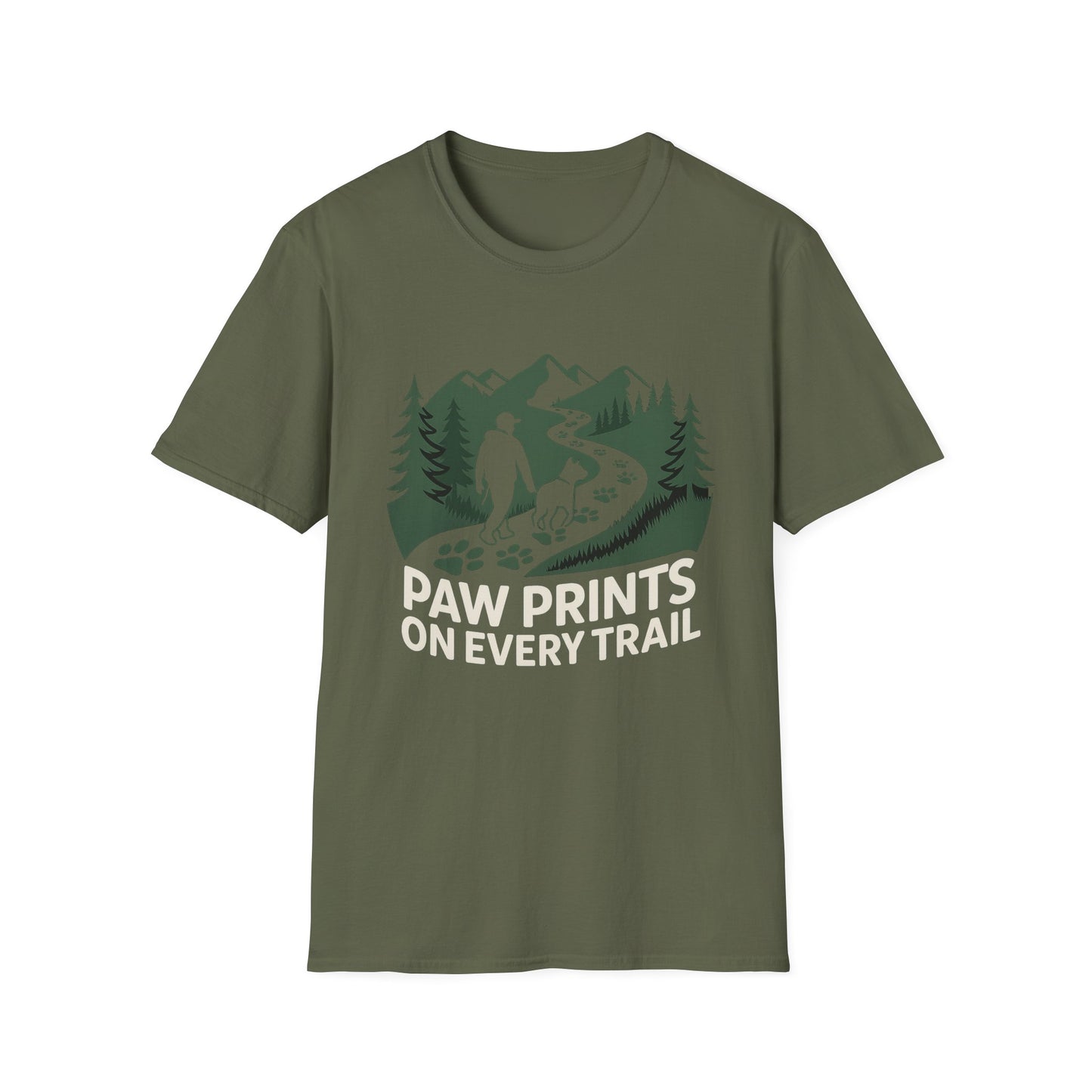 Trail-tested T-shirt – Paw Prints On Every Trail Gift Designed For The Outdoors