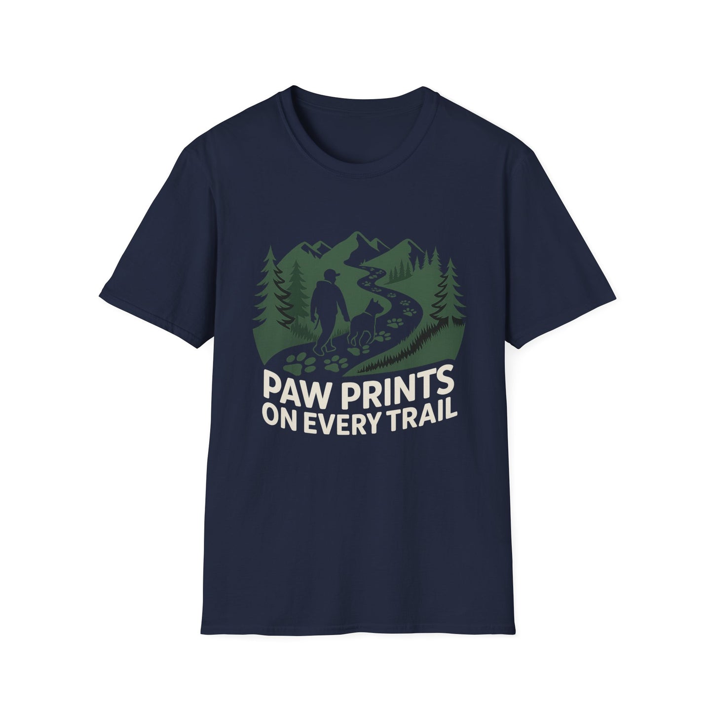 Trail-tested T-shirt – Paw Prints On Every Trail Gift Designed For The Outdoors