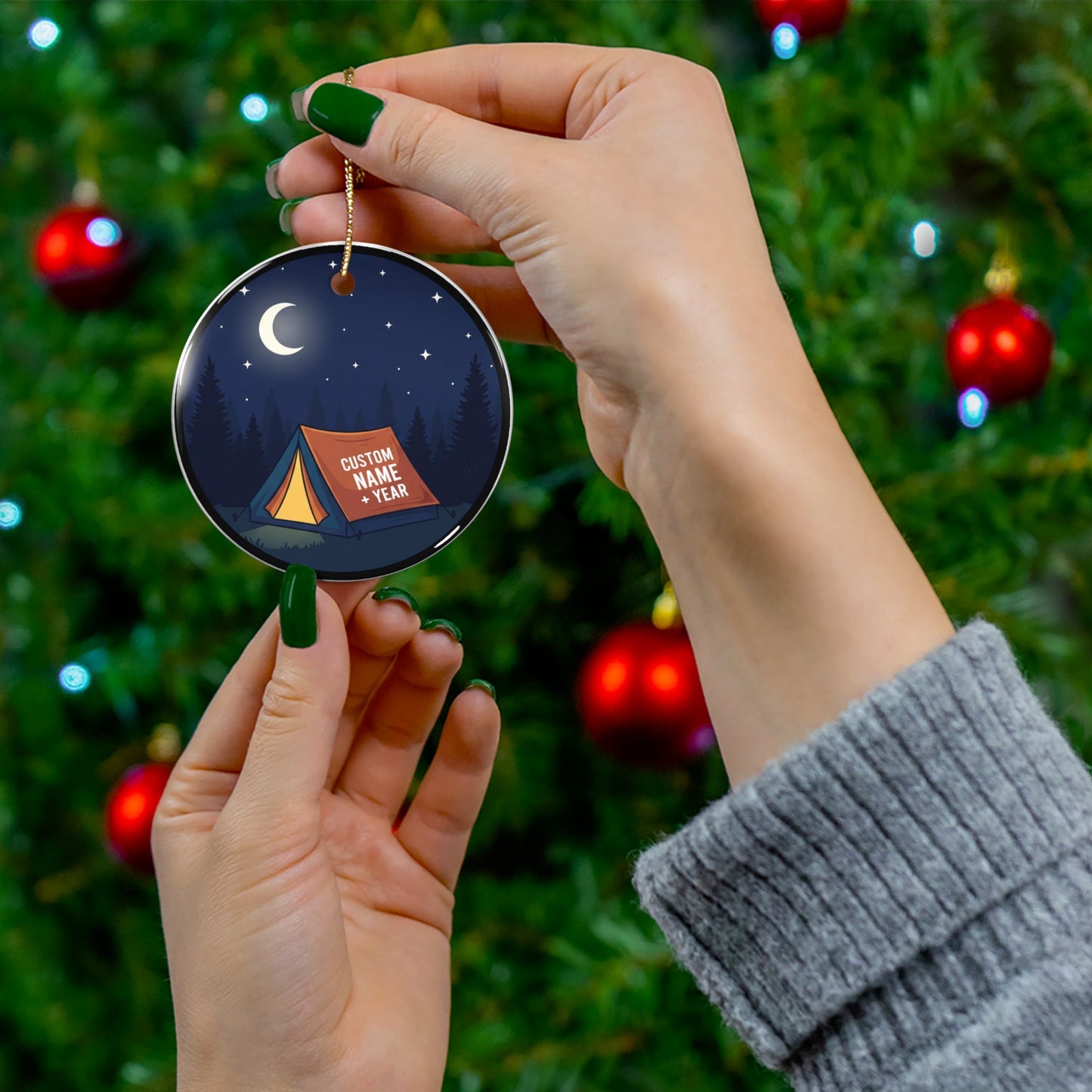Tent Under the Stars Ornament Christmas Ornament – Unique Holiday Decor