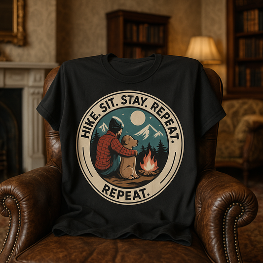 Best-selling T-shirt – Hike Sit Stay Repeat Gift Designed For The Outdoors